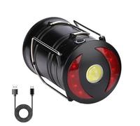 Flashlights for Camping, Rechargeable & Long-Lasting Lantern with Bright LED, Waterproof Multi-Mode Tent Light for Hiking, Outdoor, Usage, 20 x 8,5 cm, Black and Gold