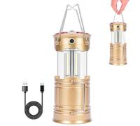 Flashlights for Camping, Rechargeable & Long-Lasting Lantern with Bright LED, Waterproof Multi-Mode Tent Light for Hiking, Outdoor, Usage, 20 x 8.5 cm, Black and Gold