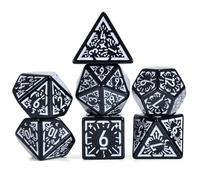 FLASHOWL Cube de montre DND étoiles et dés de lune W20 Cube rétro D&D avec dés de jeu de rôle polyédriques D20 Donjons et Dragons