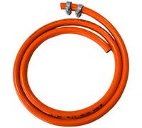 FLASHPRIX Kit tuyau gaz butane de 2 mètres + 2 colliers de serrage inclus Flexible et sûr Idéal pour les cuisines, poêles, chauffages