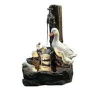 FlashsCar 12in Fontaine A Eau Solaire Exterieure De Jardin, avec LumièRe LED Sculptures D'Ornements De Fontaine d'eau D'Canard à éNergie Solaire, pour Cours Et DéCoration IntéRieure (B)