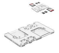 Flashwoife, 4 × MicroSD + 2 × SD, boîtier de Carte mémoire de Stockage, boîtier au Format Carte de crédit, Transparent