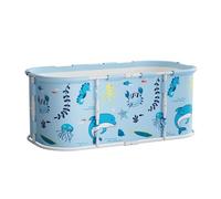 FLASIDU Baignoire Pliable 115x60x50cm Portable Plastique Baignoire pliable à poser pour Enfant et Adulte, Tissu Oxford