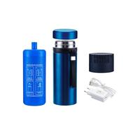 FlaskyFlask 72H Trousse Isotherme Insuline Voyage Électrique USB + Batterie Réfrigérée Biogel 3 Méthodes TSA Diabetique Pochette Isotherme Medicaments Temperature 2-26 Stockage Parfait (Bleu)