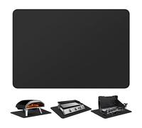 FLASLD Tapis de barbecue ignifuge et imperméable sous Blackstone, protégez votre table de préparation et votre table de barbecue d'extérieur - Tapis de table résistant à la chaleur (noir, 40 X 60 cm）