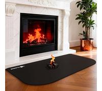 FLASLD Tapis de cheminée d'intérieur Ignifuge en Fibre de Verre pour Foyer et cheminée, Tapis de Protection Contre Les braises pour cheminée et poêle (102 x 152 cm)