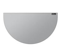 FLASLD Tapis de cheminée Ignifuge 61 x 104 cm, Demi-Rond, protège Les sols des étincelles, braises, Gris