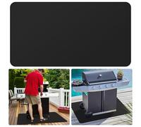FLASLD Tapis de Gril de 81 x 152 cm sous Le Bureau, Double Face, Ignifuge, résistant à l'huile pour brasero extérieur, cheminée, poêle, fumoirs, Barbecue