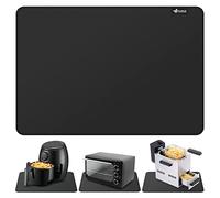 FLASLD Tapis résistant à la chaleur pour friteuse à air, tapis en silicone ignifuge pour comptoir de cuisine, protecteur de comptoir, antidérapant et imperméable 30 x 45 cm, noir