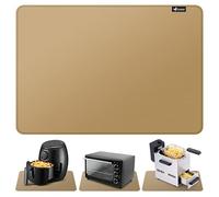 FLASLD Tapis résistant à la chaleur pour friteuse à air, tapis en silicone ignifuge pour comptoir de cuisine, protecteur de comptoir, antidérapant et imperméable (40 x 60 cm, marron)