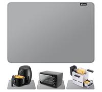 FLASLD Tapis résistant à la chaleur pour friteuse à air, tapis en silicone ignifuge pour comptoir de cuisine, protecteur de comptoir, antidérapant et imperméable (40 x 60 cm, gris)