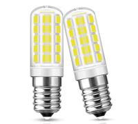 Flaspar E14 LED lampe, 3W LED E14 remplacement 40W lampes halogènes, 400 lumens, blanc froid 6000K pour lampe de sel, ampoule réfrigérateur menée, machine à coudre, lampe de table, paquet de 2