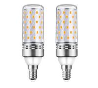 Flaspar E14 LED lampes de maïs 12W, 3000K blanc chaud, 150W équivalent | 1450Lm LED flacons de maïs E14, CRI 85, non dimmable, petite vis Edison pour lustre, lampe designer, set de 2