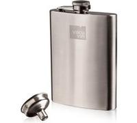 VACU VIN Flasque 24cl et entonnoir en acier brossé