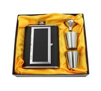 Flasque 5/6 Oz, Étui À Vin Et Étui À Cigarettes 2 En 1, Récipient En Acier Inoxydable 304 Avec 2 Verres À Vin Et 1 Entonnoir, Verres À Whisky De Poche Tendance(Black,5oz)
