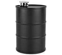 Flasque à alcool, 700 ml (23,67 oz), fine et étanche, en acier inoxydable avec couvercle hermétique, pour hommes et femmes, idéale pour le camping et les voyages (Noire)