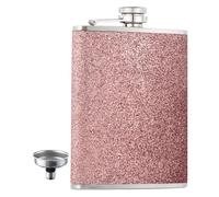 Flasque à alcool en acier inoxydable | Avec entonnoir, flasque d'alcool de 200 ml, flacon de liqueur étanche avec paillettes, bouteille portable pour femme