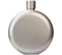 flasque à alcool en acier inoxydable, Flacon de hanche en titane pur for l'extérieur, petit flacon rond et plat, bouteille vin Portable, anniversaire parfait