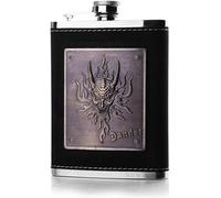 flasque à alcool en acier inoxydable, Flasque en acier inoxydable gravée bien méritée for homme, emballage élégant, for liqueur, for, poche arrière métal fine, flacon à alcool, whisky, 226,8 g