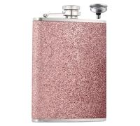 Flasque à alcool - Flasque en acier inoxydable de 236,8 g avec entonnoir - Pot à paillettes anti-fuite portable pour whisky et vin