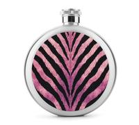 Flasque à rayures zébrées en acier inoxydable pour liqueur, bouteille de vin portable pour boisson, 150 ml