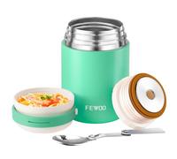 Flasque à soupe, 600 ml isolée sous vide pour aliments chauds et froids, récipients à soupe anti-fuite pour enfants et adultes (vert)