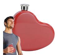 Flasque à vin en forme de cœur - Bouteille à hanche en métal inoxydable de 130 ml, récipient à liqueur poli, support à whisky portable, stockage d'alcool compact, flacon à boire durable | Parfait pour