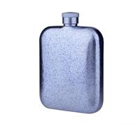 Flasque à vin légère Pure Ti de 170 ml et 230 ml, idéale pour les pique-niques, le camping et la randonnée, dispose d'un couvercle fileté pour une fermeture sécurisée (170 ml, bleu)