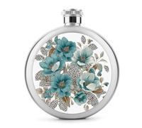 Flasque à vin portable en acier inoxydable avec motif imprimé léopard pour liqueur, poche ronde, 150 ml