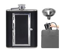 Flasque à whisky coffret de rangement pour bouteille d'alcool 18 cl 2 en 1