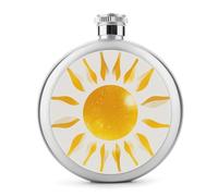 Flasque à whisky en acier inoxydable étanche pour liqueur, art abstrait, lumière du soleil dorée, 140 ml, pour extérieur, camping, voyage, cadeaux