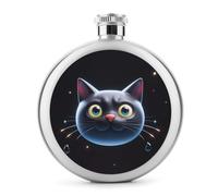 Flasque à whisky en forme de chat noir pour liqueur, bouteille en acier inoxydable, étanche, portable, pour extérieur, camping, voyage, cadeaux