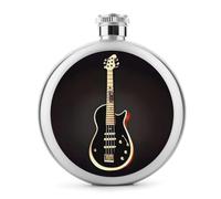 Flasque à whisky en forme de guitare noire pour liqueur, 140 ml, en acier inoxydable, étanche, portable, pour l'extérieur, le camping, les voyages, cadeaux