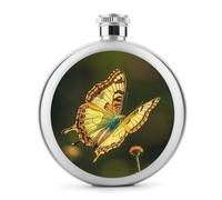 Flasque à whisky Flying Golden Butterfly pour liqueur, bouteille en acier inoxydable, étanche, portable, pour extérieur, camping, voyage, cadeaux de 140 ml
