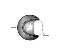 Flasque anti-poussière de disque arrière droit pour Ibiza (6L)