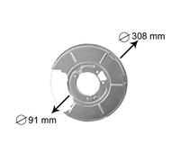 Flasque anti-poussière de disque arrière droite pour BMW Z4 (E85-E86)