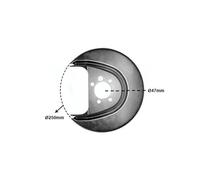 Flasque anti-poussière de disque arrière gauche pour Ibiza (6L)