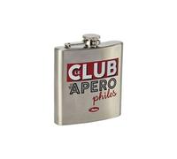 Flasque - Apérophiles - en métal - Contenance : 180 ml - 9,5 x 3 x H. 11 cm