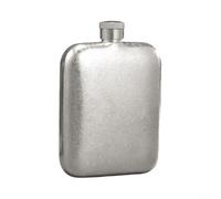 Flasque compacte en métal, 155,9 g/170,1 g/226,8 g pour whisky, bouteille d'alcool portable résistante à la rouille pour hommes, aventures en plein air ou fêtes (argent, 180 ml)