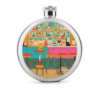 Flasque de bar et de restaurant pour liqueur, 140 ml, en acier inoxydable, étanche, portable, pour extérieur, camping, voyage, cadeaux