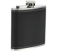 flasque de Hanche Bouteille de vin Portable en Acier Inoxydable et Cuir PU de 5 à 8 oz, flasque d'extérieur Haut de Gamme for Hommes(7oz)
