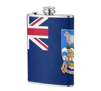 Flasque de poche avec drapeau des îles Malouines 236,8 g en acier inoxydable pour papa, témoin d'honneur, mariage, voyage, camping