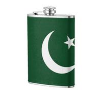 Flasque de poche avec drapeau du Pakistan, 236,8 g, drapeaux en acier inoxydable pour papa, témoin d'honneur, mariage, voyage, camping