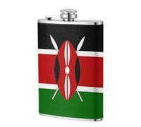 Flasque de poche drapeau du Kenya 236,8 g en acier inoxydable pour papa, témoin d'honneur, mariage, voyage, camping