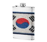 Flasque de poche en acier inoxydable avec drapeau de la Corée du Sud pour papa, témoin, mariage, voyage, camping - 236,8 g