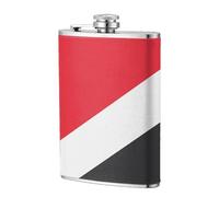 Flasque de poche en acier inoxydable avec drapeau de la Principauté Sealand - 236,8 g - Pour papa, garçon d'honneur, mariage, voyage, camping