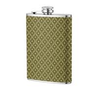 Flasque de poche en acier inoxydable pour papa, témoin d'honneur, mariage, voyage, camping - Vert olive - 236,8 g