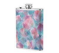 Flasque de poche en forme de fragments de cristal pastel, 236,8 g, drapeaux en acier inoxydable pour papa, témoin d'honneur, mariage, voyage, camping