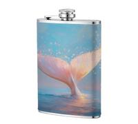 Flasque de poche en forme de queue de sirène - 236,8 g - En acier inoxydable - Pour papa, garçon d'honneur, mariage, voyage, camping