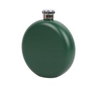 Flasque de Poche Étanche en Acier Inoxydable, Ronde, Portable | Vert, pour Chasse et Montagne, Format Compact, Design Élégant, Antirouille, Bouteille de Whisky